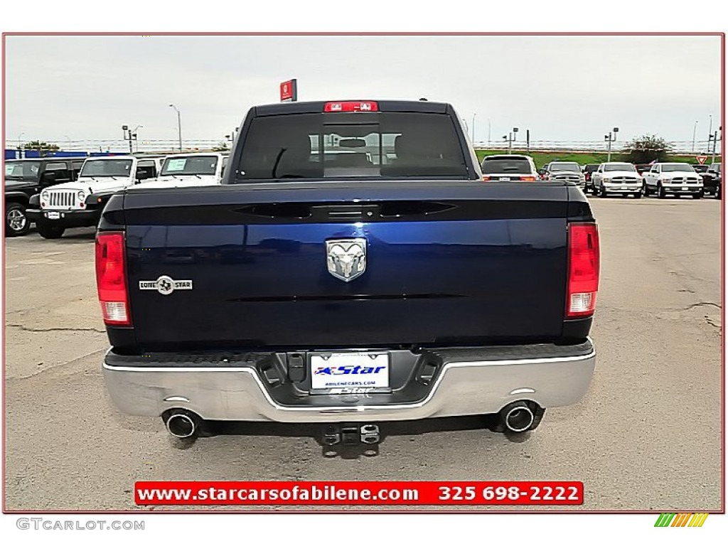 2012 Ram 1500 Lone Star Quad Cab - True Blue Pearl / Light Pebble Beige/Bark Brown photo #4