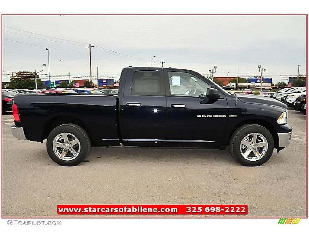 2012 Ram 1500 Lone Star Quad Cab - True Blue Pearl / Light Pebble Beige/Bark Brown photo #7