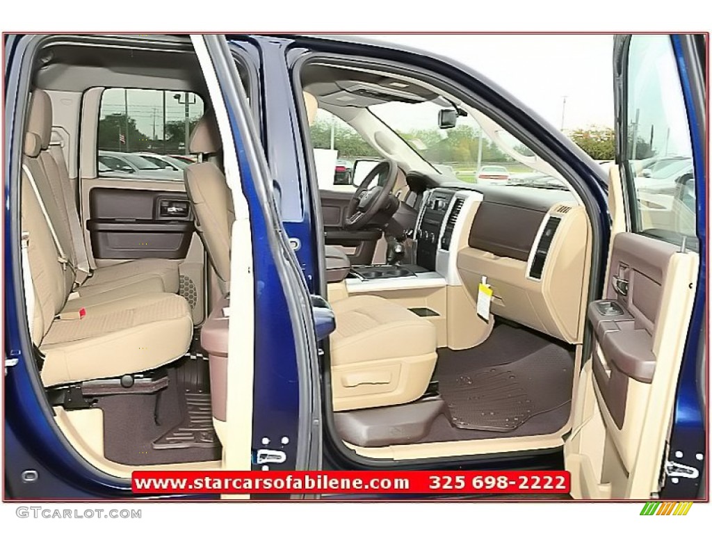 2012 Ram 1500 Lone Star Quad Cab - True Blue Pearl / Light Pebble Beige/Bark Brown photo #23