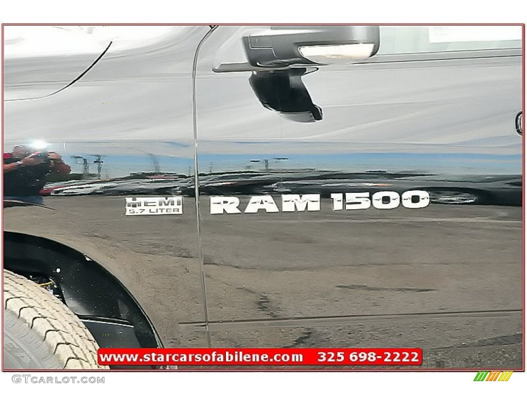 2012 Ram 1500 Lone Star Quad Cab - Black / Light Pebble Beige/Bark Brown photo #2