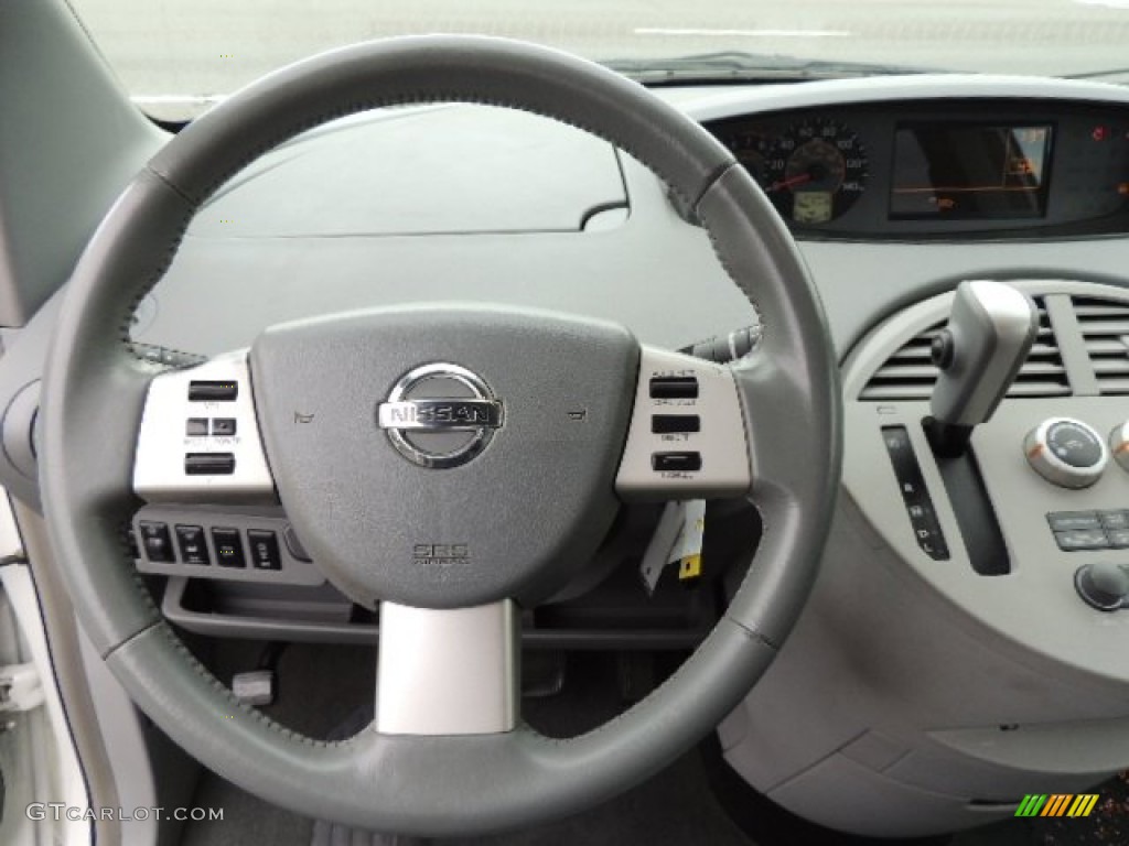 2005 Nissan Quest 3.5 SL Gray Steering Wheel Photo #72319612