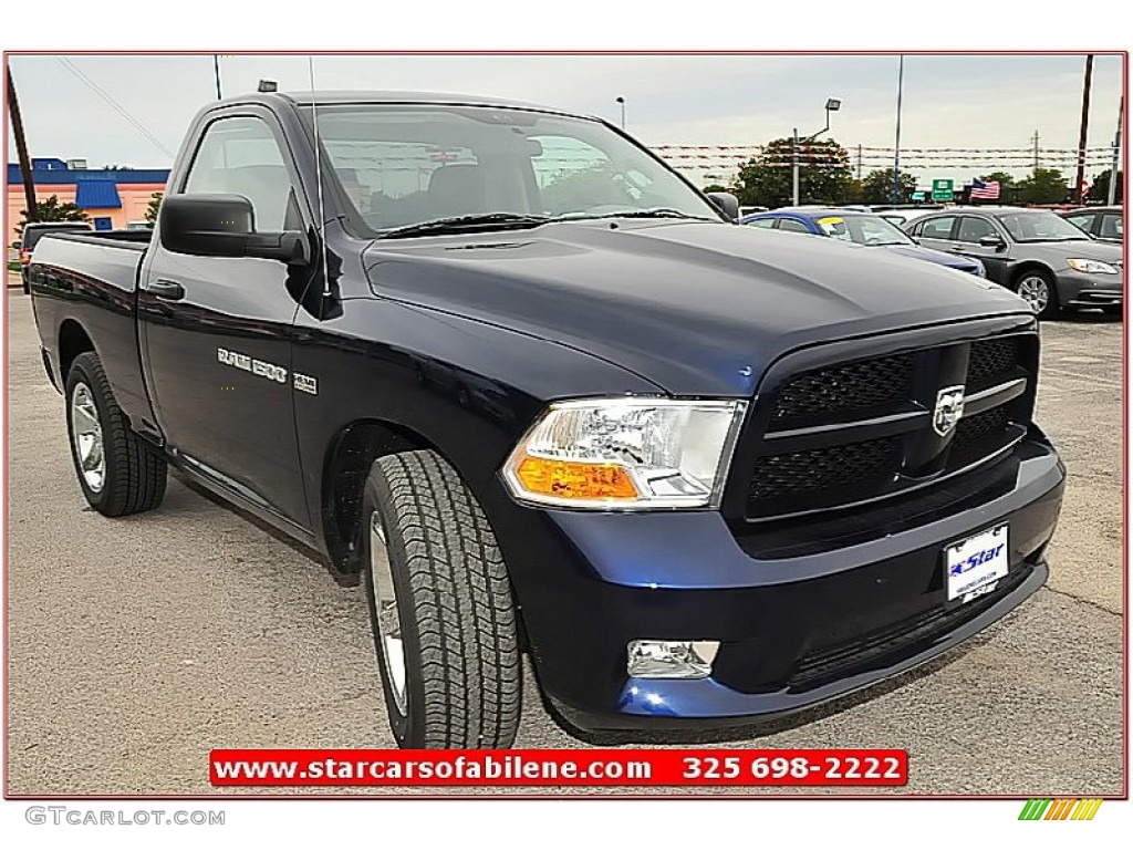 2012 Ram 1500 Express Regular Cab - True Blue Pearl / Dark Slate Gray/Medium Graystone photo #8