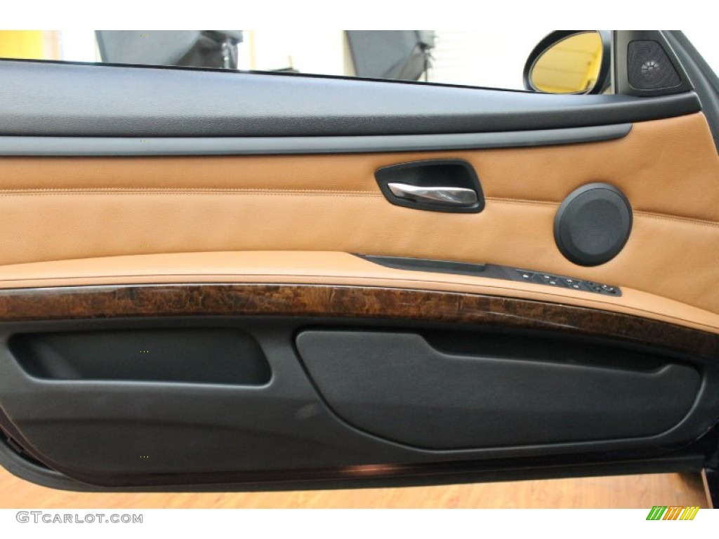 2008 BMW 3 Series 335i Convertible Saddle Brown/Black Door Panel Photo #72320023