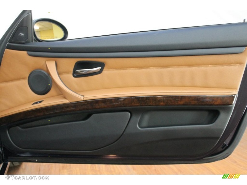 2008 BMW 3 Series 335i Convertible Saddle Brown/Black Door Panel Photo #72320033