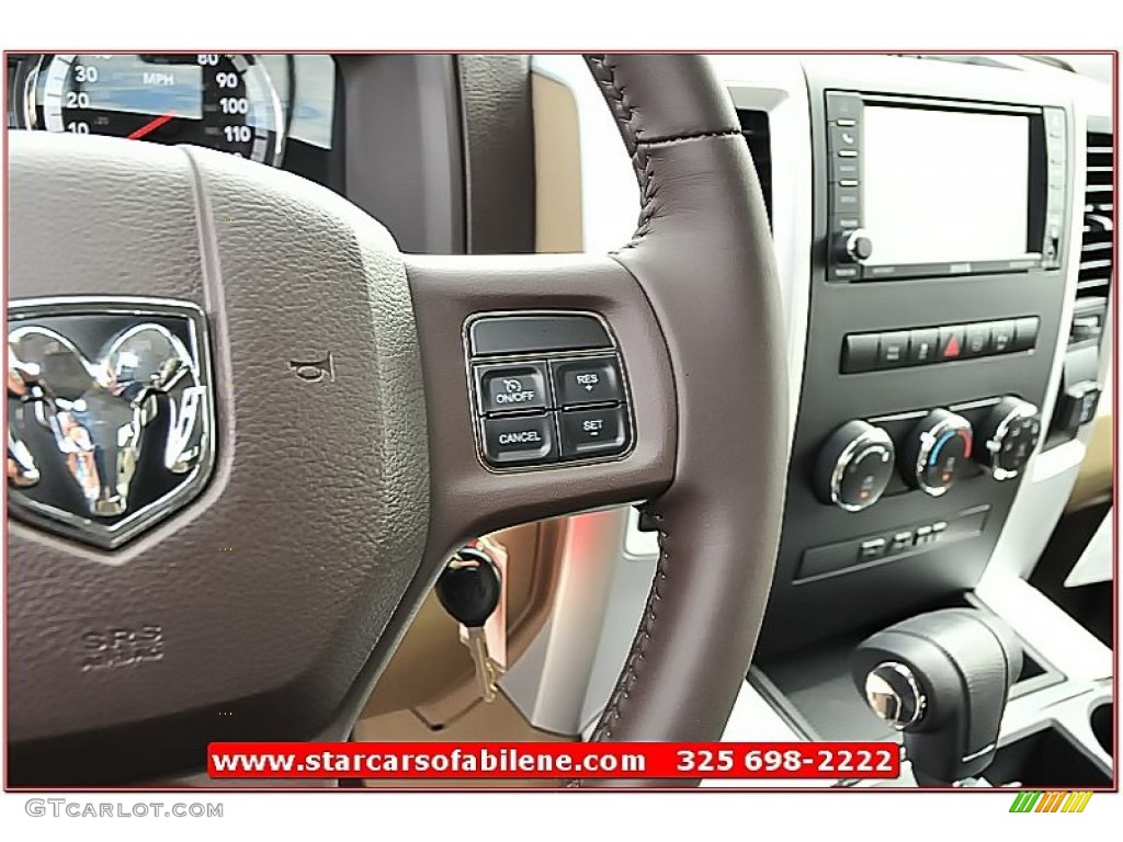 2012 Ram 1500 Lone Star Crew Cab - Black / Light Pebble Beige/Bark Brown photo #16