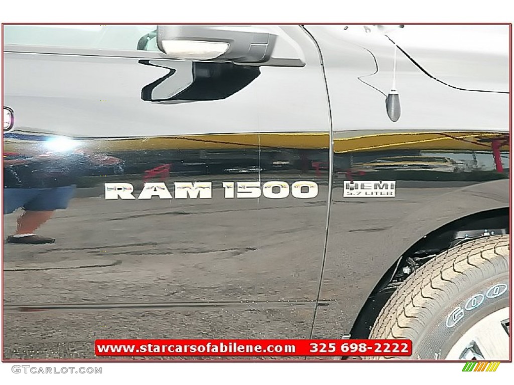 2012 Ram 1500 Lone Star Crew Cab 4x4 - Black / Light Pebble Beige/Bark Brown photo #10
