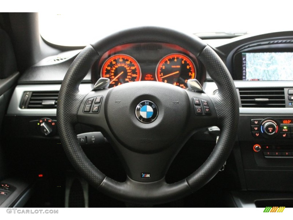 2010 BMW 3 Series 335i Coupe Black Steering Wheel Photo #72321966