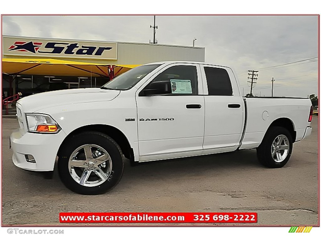 2012 Ram 1500 Express Quad Cab 4x4 - Bright White / Dark Slate Gray/Medium Graystone photo #1