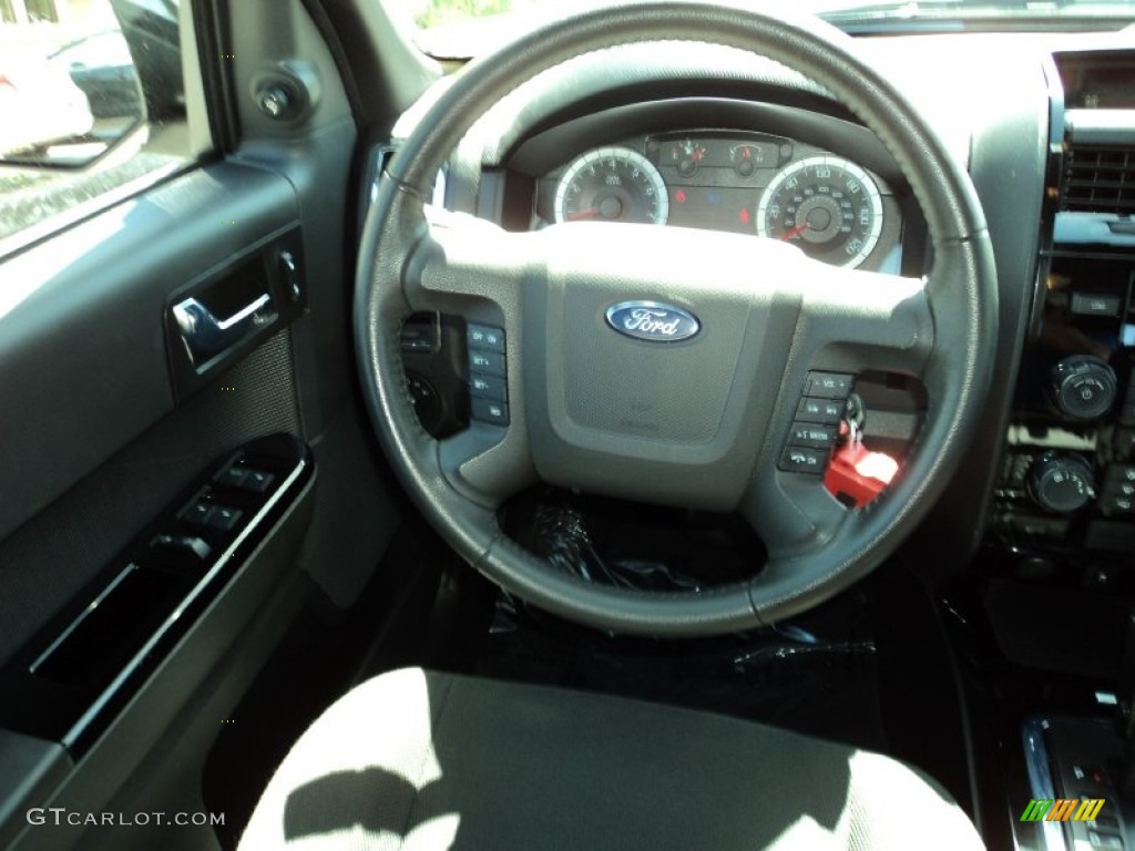 2009 Ford Escape XLT Sport V6 Charcoal Steering Wheel Photo #72323820