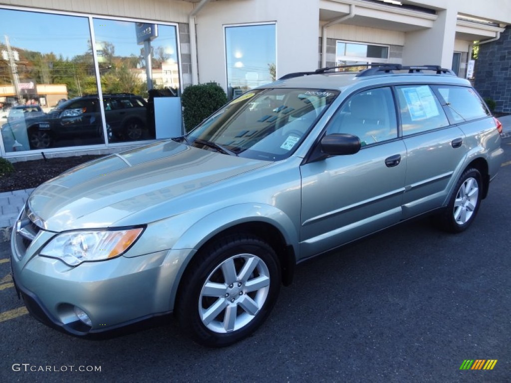 2009 Outback 2.5i Special Edition Wagon - Seacrest Green Metallic / Warm Ivory photo #2