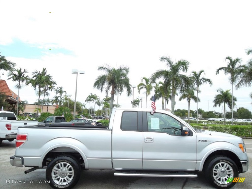 2010 F150 Lariat SuperCab - Ingot Silver Metallic / Black photo #5
