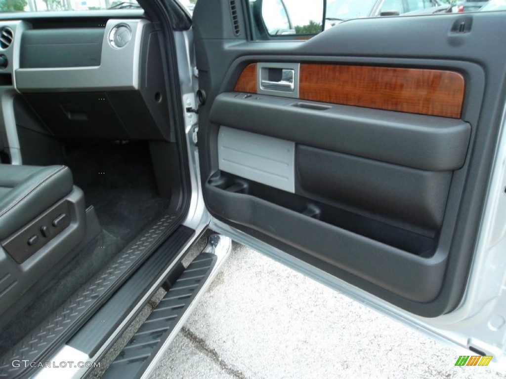 2010 F150 Lariat SuperCab - Ingot Silver Metallic / Black photo #19