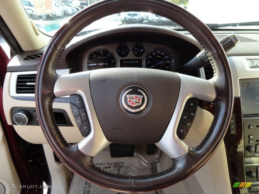 2007 Cadillac Escalade AWD Cocoa/Light Cashmere Steering Wheel Photo #72326192