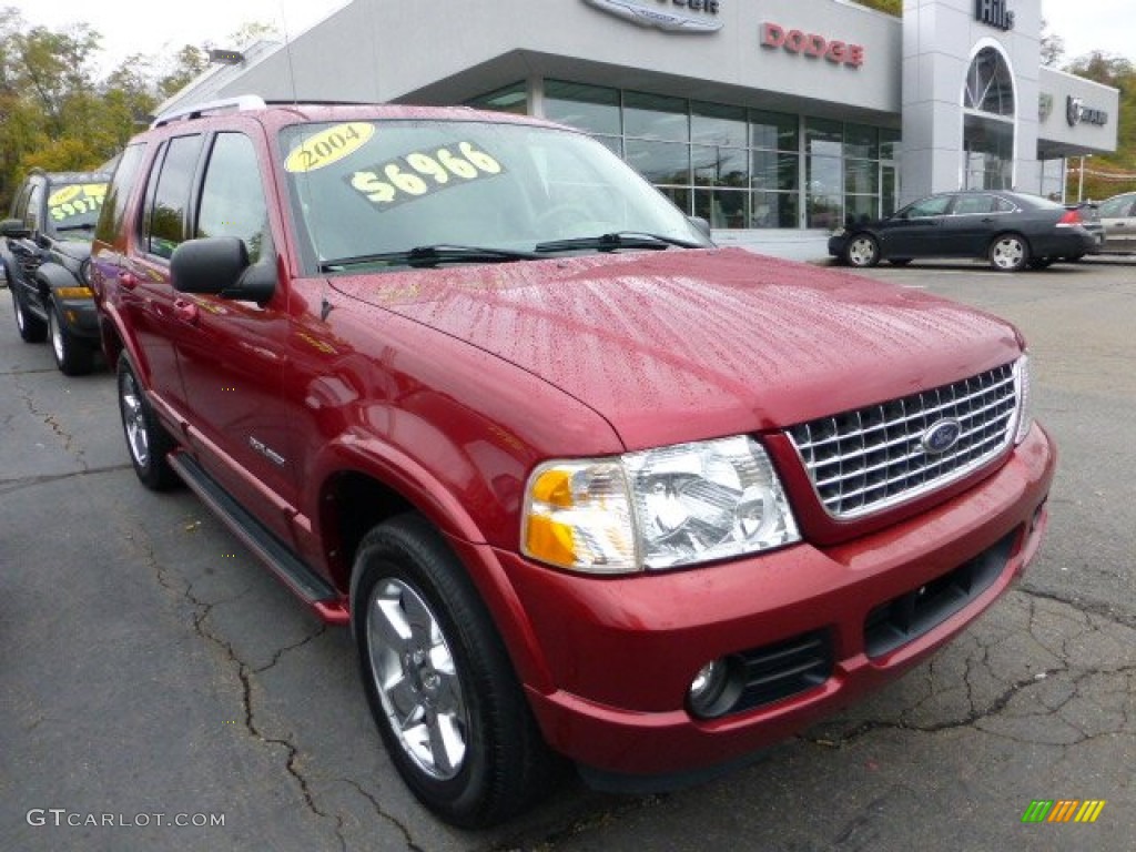 2004 Explorer Limited 4x4 - Redfire Metallic / Medium Parchment photo #4