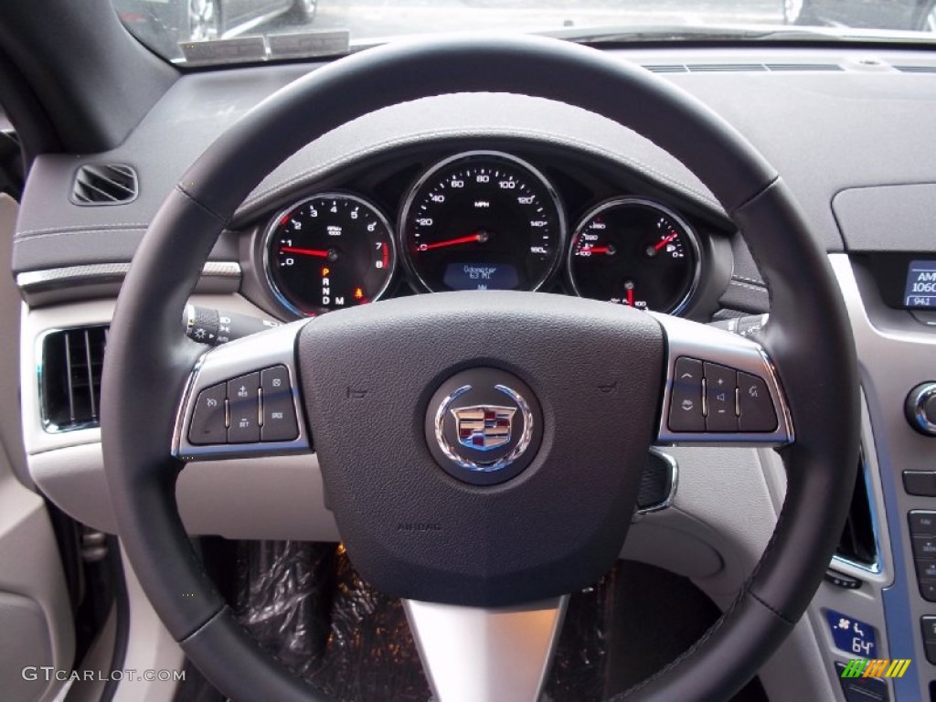 2013 Cadillac CTS 4 AWD Coupe Light Titanium/Ebony Steering Wheel Photo #72326492