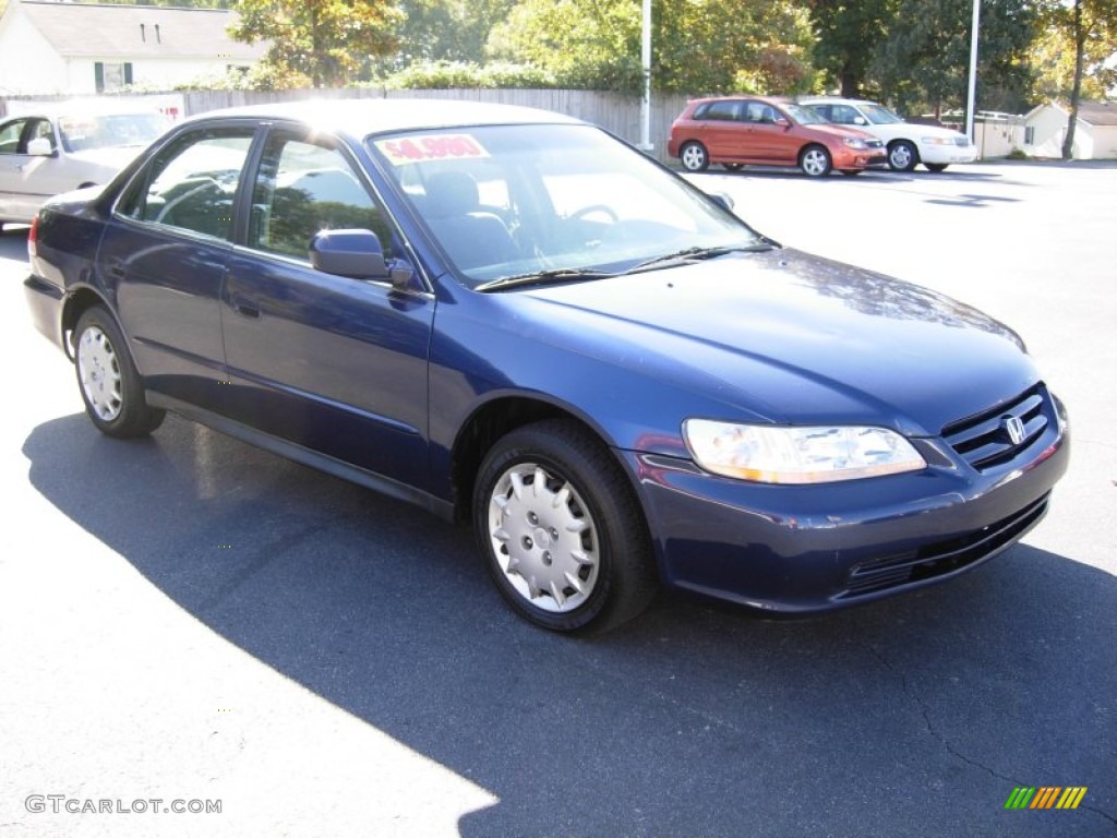 2001 Accord LX Sedan - Eternal Blue Pearl / Quartz Gray photo #2