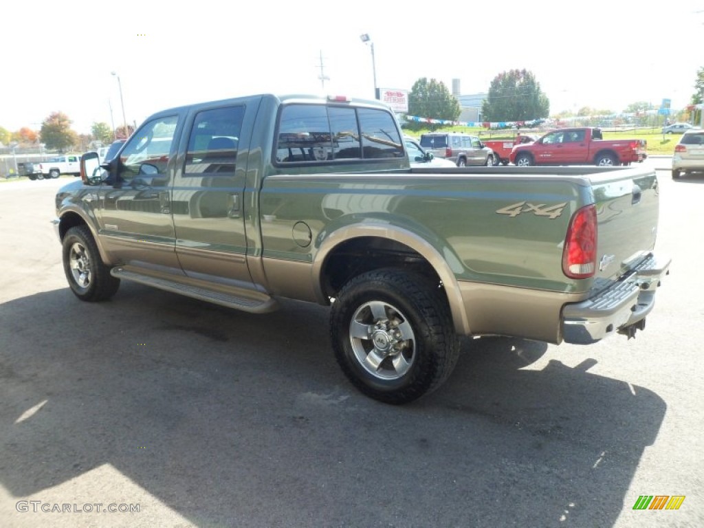 2004 F250 Super Duty King Ranch Crew Cab 4x4 - Estate Green Metallic / Castano Leather photo #5