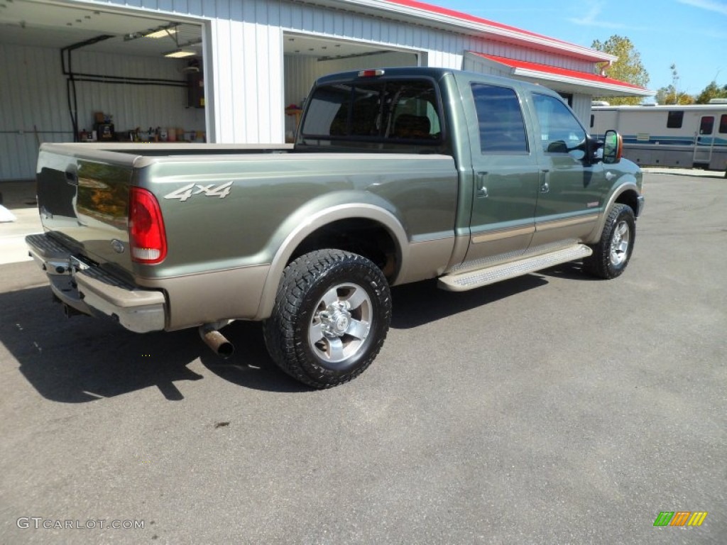 2004 F250 Super Duty King Ranch Crew Cab 4x4 - Estate Green Metallic / Castano Leather photo #6