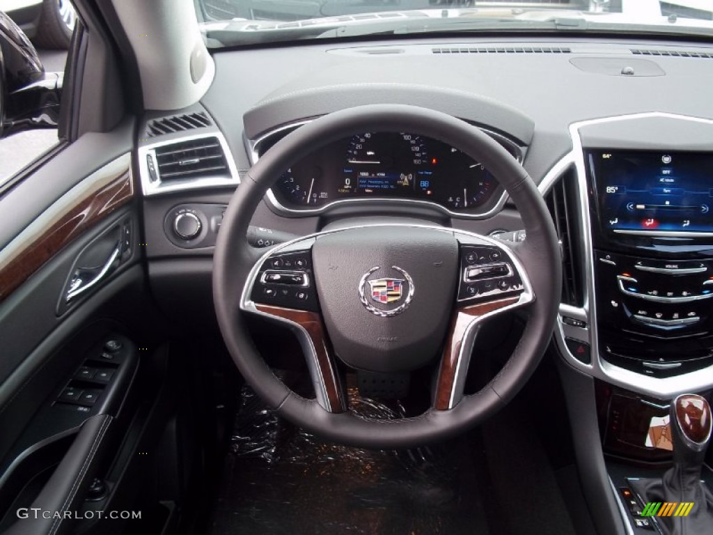 2013 Cadillac SRX Luxury AWD Ebony/Ebony Steering Wheel Photo #72327154
