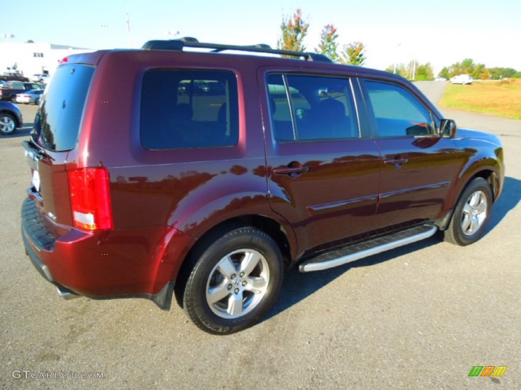 2009 Pilot EX 4WD - Dark Cherry Pearl / Black photo #5