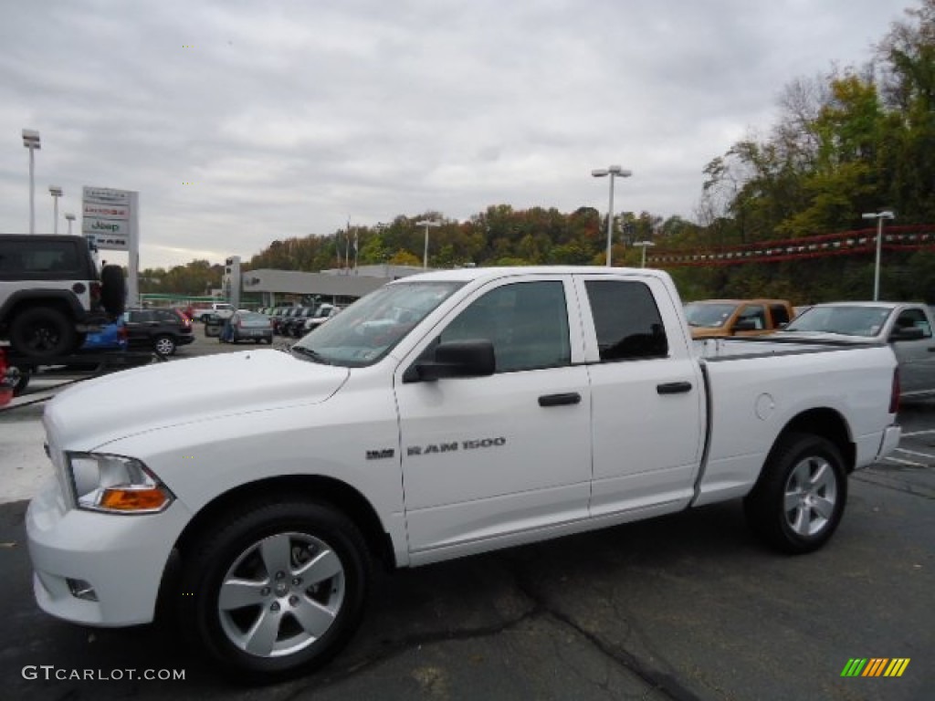 2012 Ram 1500 Express Quad Cab 4x4 - Bright White / Dark Slate Gray/Medium Graystone photo #1