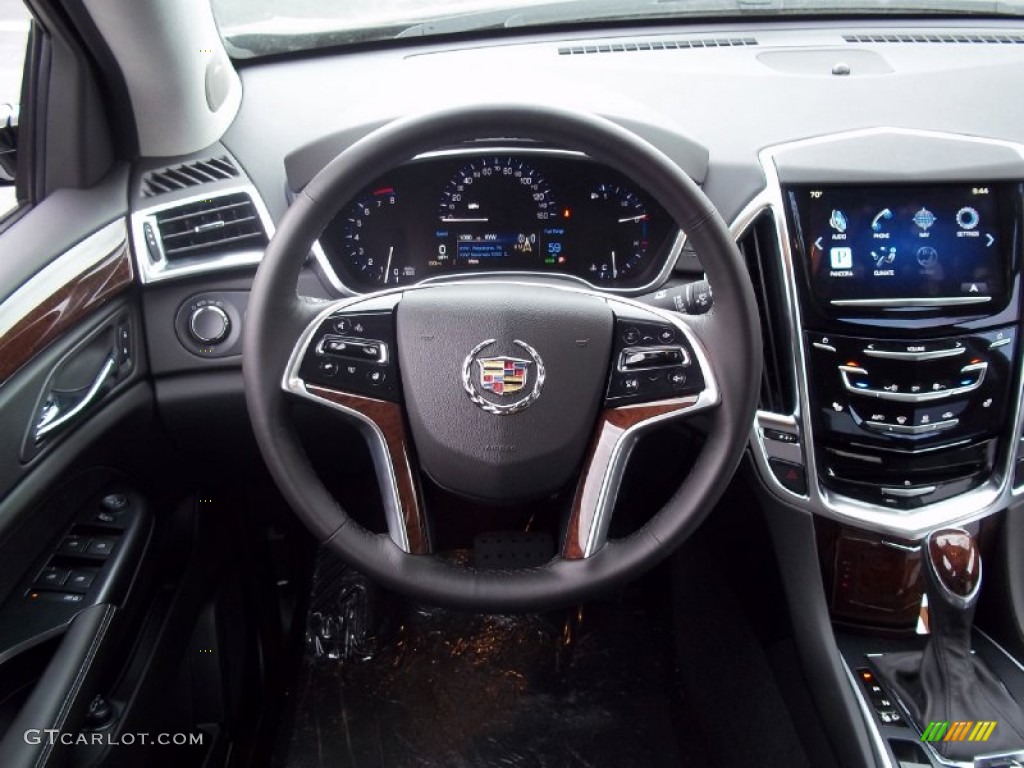 2013 Cadillac SRX Luxury AWD Ebony/Ebony Steering Wheel Photo #72328495