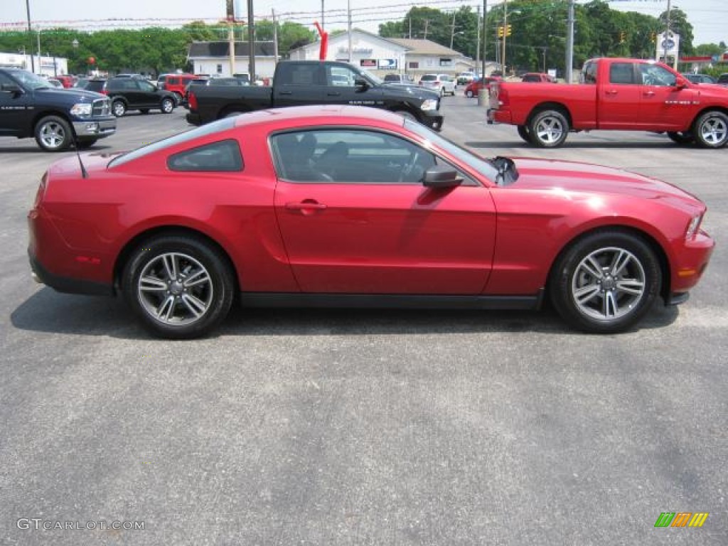 2011 Mustang V6 Premium Coupe - Red Candy Metallic / Charcoal Black photo #2