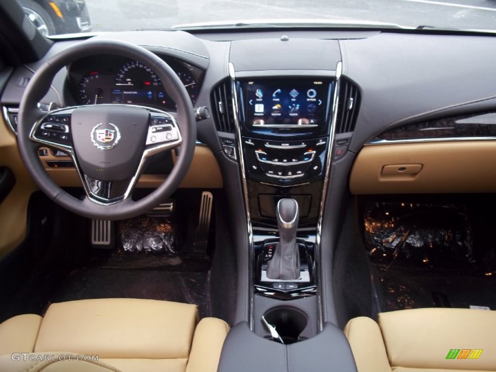 2013 Cadillac ATS 3.6L Premium AWD Caramel/Jet Black Accents Dashboard Photo #72328784