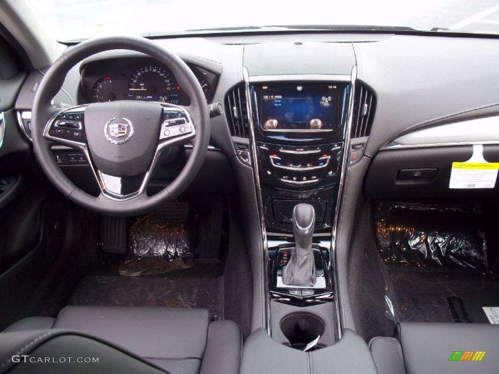 2013 Cadillac ATS 3.6L Luxury AWD Jet Black/Jet Black Accents Dashboard Photo #72329117
