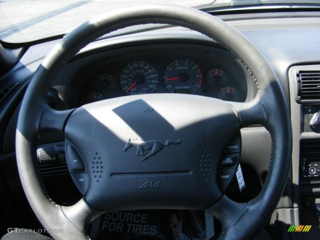 2001 Mustang V6 Convertible - Silver Metallic / Dark Charcoal photo #4