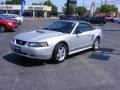 2001 Silver Metallic Ford Mustang V6 Convertible  photo #11