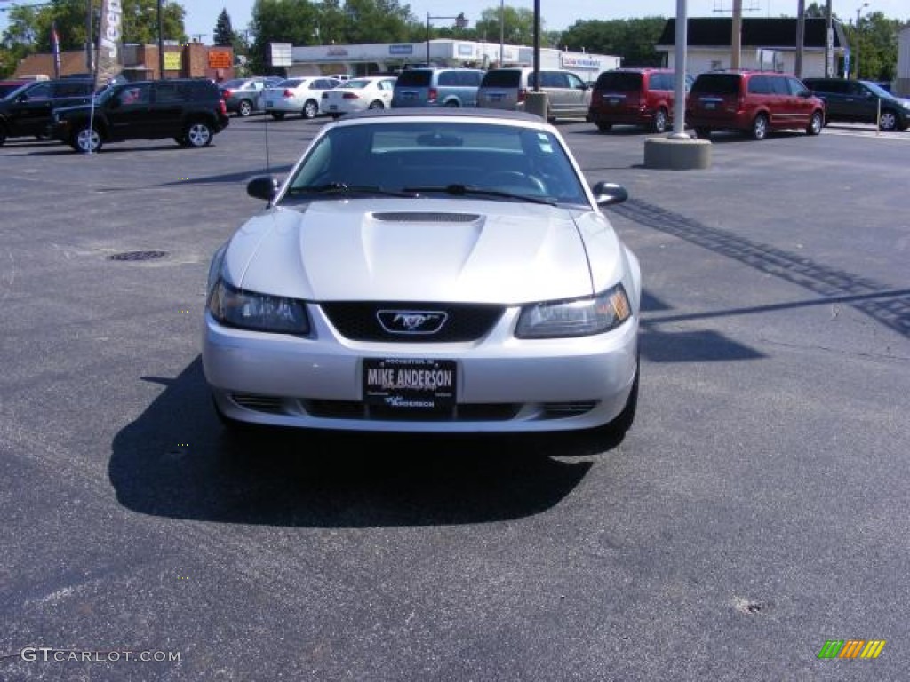2001 Mustang V6 Convertible - Silver Metallic / Dark Charcoal photo #12
