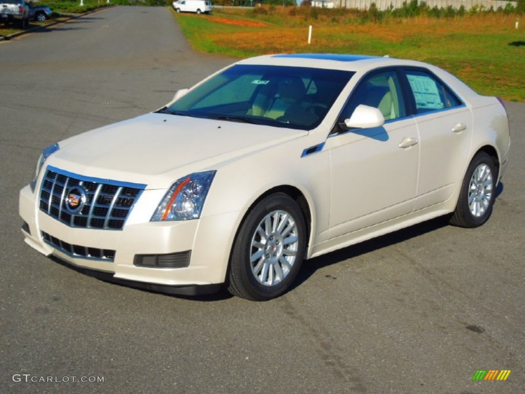 2013 CTS 3.0 Sedan - White Diamond Tricoat / Cashmere/Cocoa photo #1