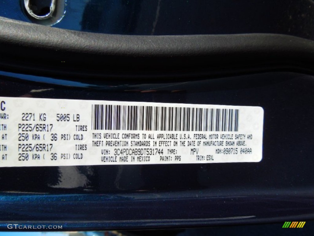 2013 Journey Color Code PPS for Fathom Blue Pearl Photo #72332987