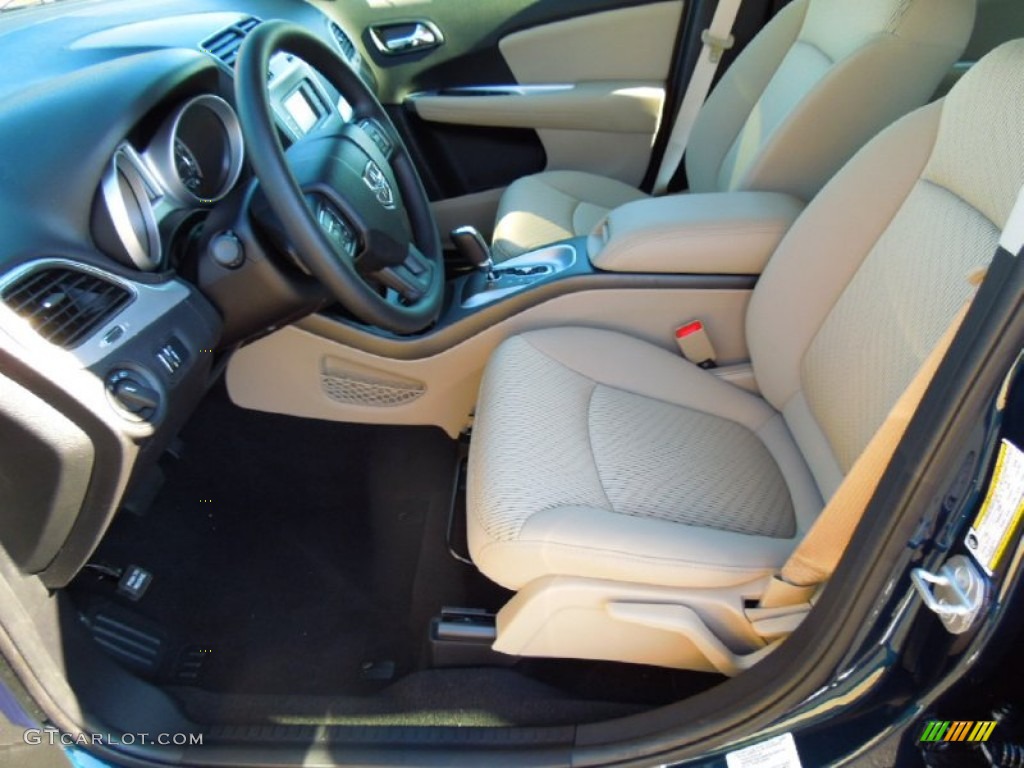 Black/Light Frost Beige Interior 2013 Dodge Journey American Value Package Photo #72333002