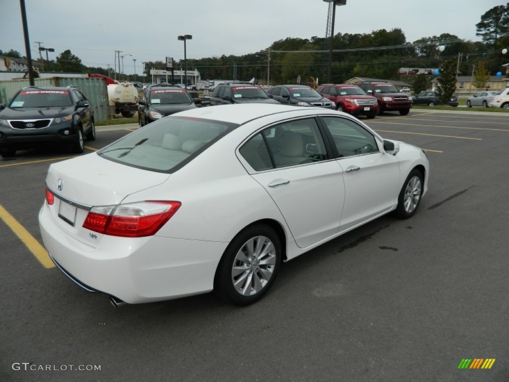 2013 Accord EX-L Sedan - White Orchid Pearl / Ivory photo #5