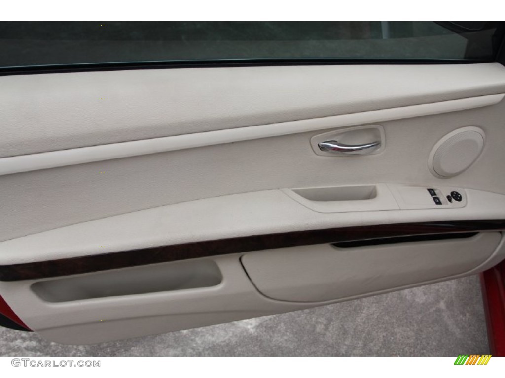 2009 3 Series 328i Coupe - Crimson Red / Cream Beige Dakota Leather photo #9
