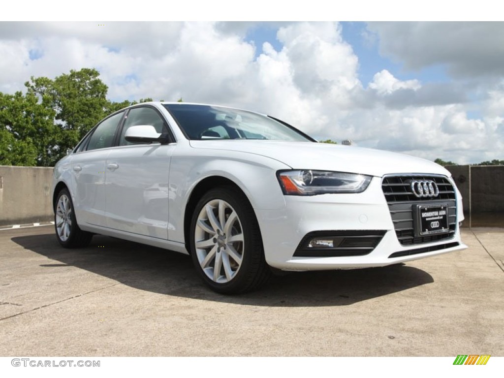 2013 A4 2.0T Sedan - Glacier White Metallic / Black photo #1