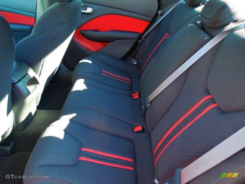 Black/Ruby Red Interior 2013 Dodge Dart Rallye Photo #72335243