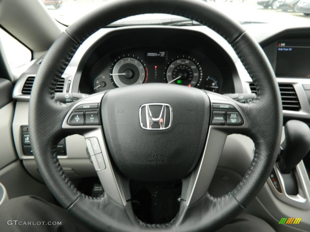 2013 Honda Odyssey EX-L Gray Steering Wheel Photo #72335462