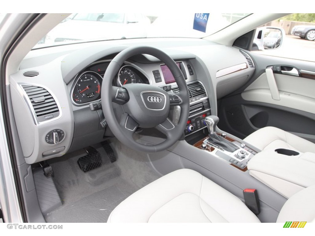 Limestone Gray Interior 2013 Audi Q7 3.0 TFSI quattro Photo #72335735