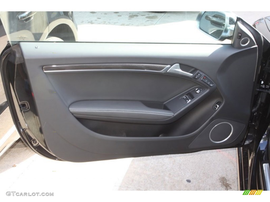 2013 Audi S5 3.0 TFSI quattro Coupe Black Door Panel Photo #72336113
