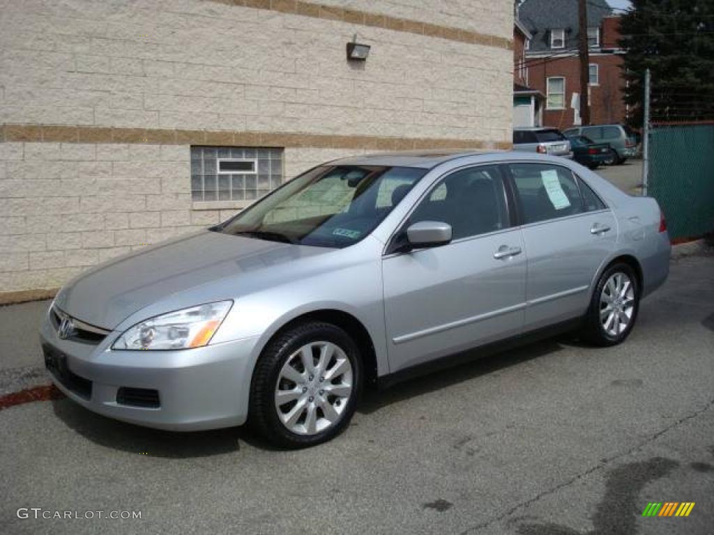 2006 Accord LX V6 Sedan - Alabaster Silver Metallic / Black photo #7