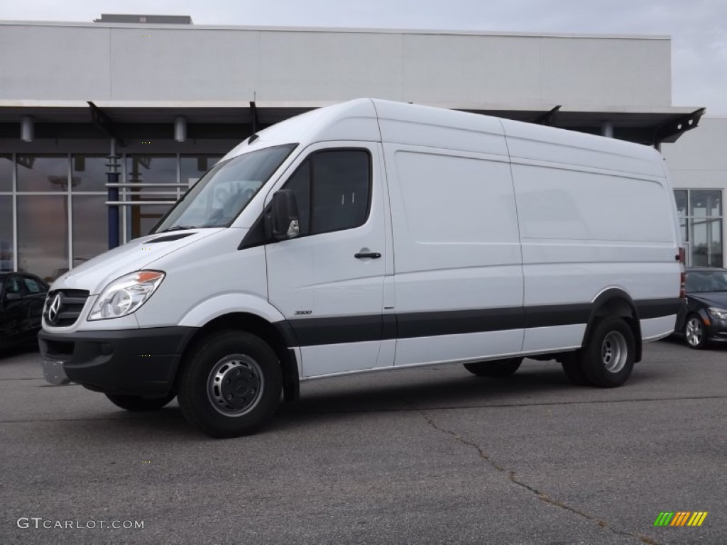 2012 Sprinter 3500 High Roof Extended Cargo Van - Arctic White / Lima Black Fabric photo #2