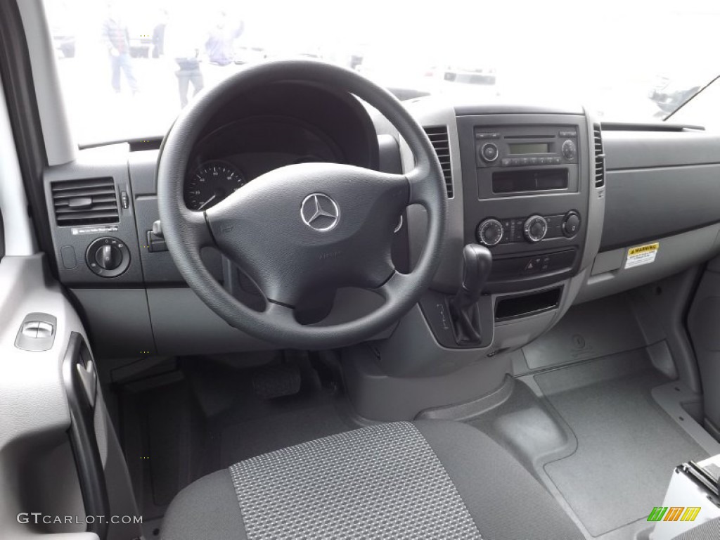 2012 Sprinter 3500 High Roof Extended Cargo Van - Arctic White / Lima Black Fabric photo #4