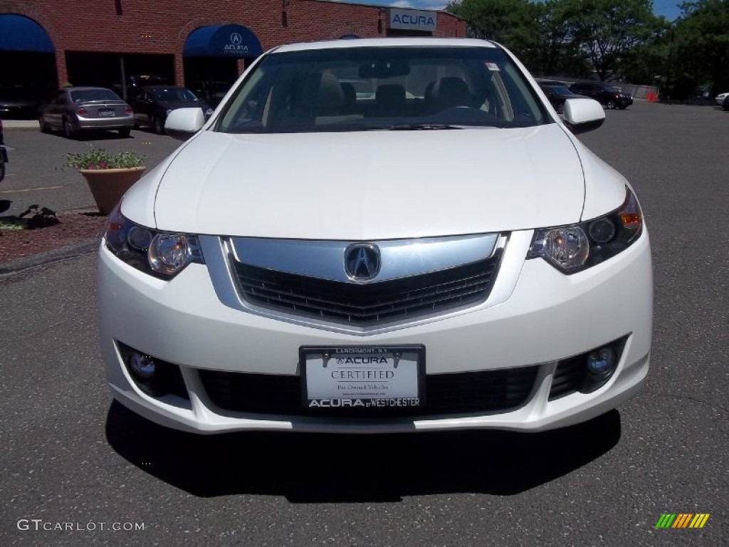 2009 TSX Sedan - Premium White Pearl / Parchment photo #3