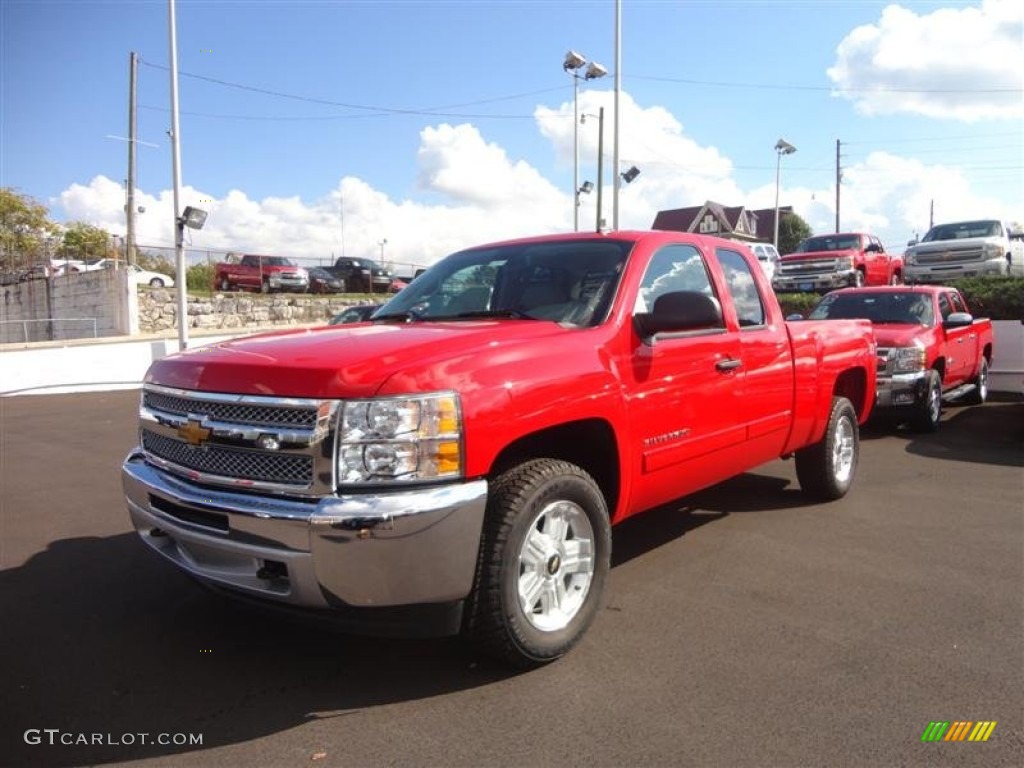 2012 Silverado 1500 LT Extended Cab 4x4 - Victory Red / Light Titanium/Dark Titanium photo #2