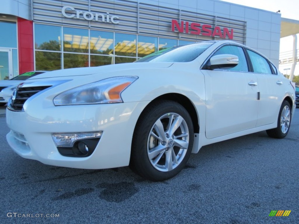 Pearl White Nissan Altima