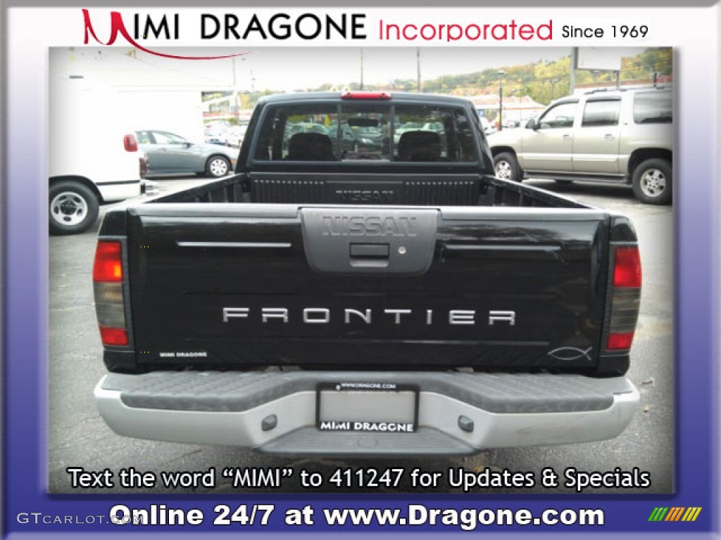 2001 Frontier XE King Cab - Super Black / Gray photo #7