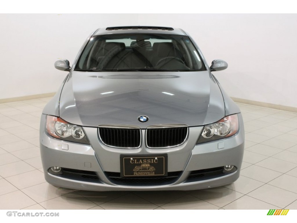 2007 3 Series 328xi Sedan - Arctic Metallic / Black photo #2